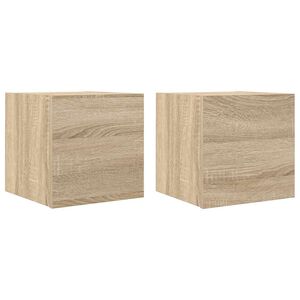 vidaXL TV-Wandschr&auml;nke 2 Stk. Sonoma-Eiche 30,5x30x30 cm