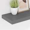 vidaXL Schweberegale 2 Stk. Hochglanz-Grau 60x23,5x3,8 cm MDF