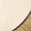 vidaXL Teppich HUARTE Kurzflor Weich und Waschbar Creme &Oslash; 160 cm