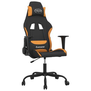 vidaXL Gaming-Stuhl Schwarz und Orange Stoff