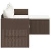 vidaXL Garten-Lounge-Set Braun Poly Rattan