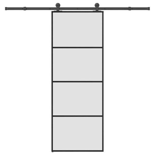 vidaXL Schiebet&uuml;r mit Beschlag 76x205 cm ESG-Glas & Aluminium