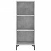 vidaXL Highboard Betongrau 34,5x34x180 cm Holzwerkstoff