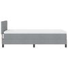 vidaXL Boxspringbett mit Matratze mit LED Hellgrau 90 x 190 cm Stoff