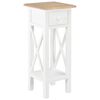 vidaXL Beistelltisch Wei&szlig; 27 x 27 x 65,5 cm Holz