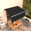 vidaXL Markise Automatisch Einziehbar mit Volant 3x2,5 m Anthrazit