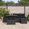vidaXL Garten-Sofa-Set 6 pcs Schwarz Poly-Rattan