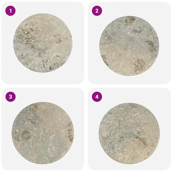 vidaXL Tischplatte Grau &Oslash;50x2,5 cm Marmor