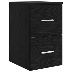 vidaXL Badezimmerschrank Inzwischen Schwarze Eiche 30 x 35 x 50 cm