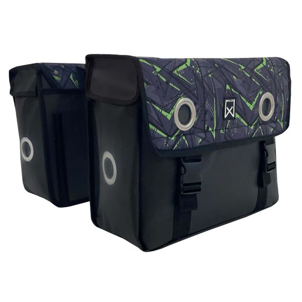 Willex Fahrradtaschen Eco 30 L Tarpaulin Gr&uuml;n und Schwarz