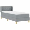 vidaXL Boxspringbett mit Matratze Hellgrau 80 x 200 cm Stoff