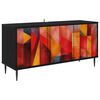 vidaXL TV-Schrank HEESCH 102 x 33 x 51 cm Schwarz Eichen-Optik