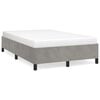 vidaXL Bettgestell ohne Matratze Hellgrau 120x190 cm Samt