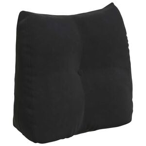 vidaXL R&uuml;cken Kissen Schwarz 45 x 24 x 50 cm Samt
