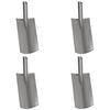 vidaXL Schaufelkopf 4 Stk. Silber 43 x 17 cm Pulverbeschichteter Stahl