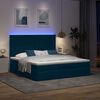 vidaXL Ottoman-Bett mit Matratzen & LEDs Dunkelblau 160x200 cm Samt