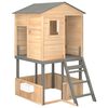 vidaXL Spielturm Dunkelgrau Massivholz Tanne