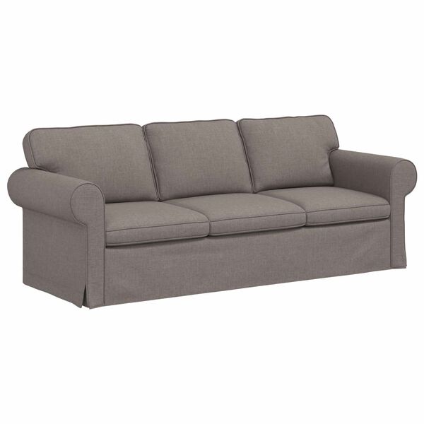 vidaXL Sofa Taupe 215 x 82 x 80 cm Stoff