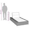 vidaXL Sonnenliege mit schwebender Auflage Hellgrau Poly Rattan