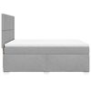 vidaXL Boxspringbett mit Matratze Hellgrau 140x190 cm Stoff