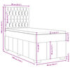 vidaXL Boxspringbett mit Matratze Dunkelgrau 90x190 cm Stoff