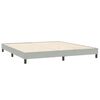 vidaXL Boxspringbett mit Matratze & LED Hellgrau 180x220 cm Samt