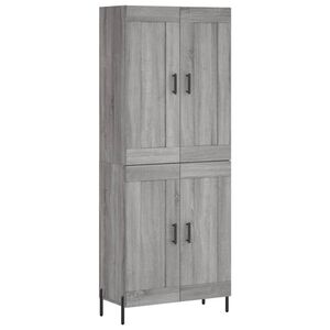 vidaXL Highboard Grau Sonoma 69,5x34x180 cm Holzwerkstoff