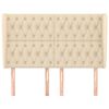 vidaXL Kopfteil mit Ohren Creme 163x23x118/128 cm Stoff