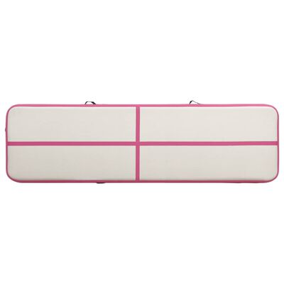 vidaXL Aufblasbare Gymnastikmatte mit Pumpe 700x100x20 cm PVC Rosa