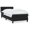 vidaXL Boxspringbett mit Matratze Schwarz 80x220 cm Samt