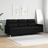 vidaXL 3-Sitzer-Sofa Schwarz 180 cm Stoff