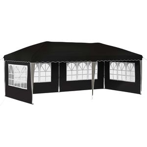 vidaXL Pop-up Partyzelt 575 x 289 x 245 cm Schwarz