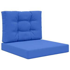 vidaXL Sofakissen f&uuml;r drau&szlig;en 2 pcs K&ouml;nigsblau Polyester