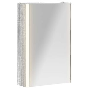vidaXL Badezimmerspiegelschrank Graues Sonoma 33 x 11,5 x 50 cm