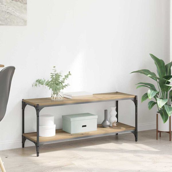 vidaXL TV-Schr&auml;nk Artisan-Eiche 100x33x41cm Verbundholz und Eisen