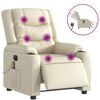 vidaXL Massagesessel Elektrisch Creme Kunstleder