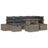 vidaXL Garten-Sofa-Set 7 stk. Grau Poly-Rattan
