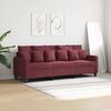 vidaXL 3-Sitzer-Sofa Weinrot 180 cm Stoff