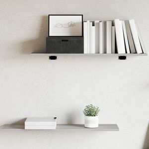 vidaXL Wandregale 4 Stk. Grau Sonoma 80x20x1,5 cm Holzwerkstoff