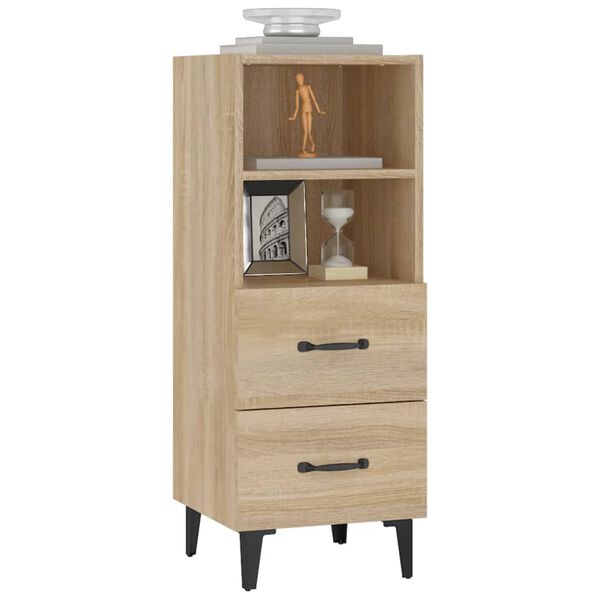 vidaXL Sideboard Sonoma-Eiche 34,5x34x90 cm Holzwerkstoff