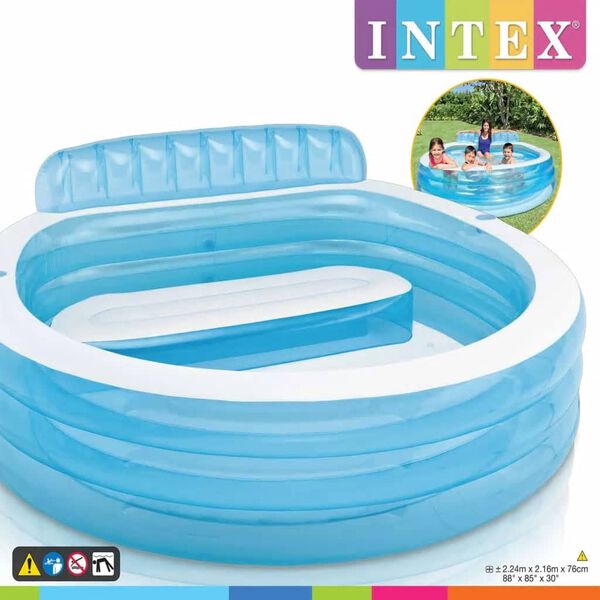 Intex Swim Center Pool Aufblasbar Family Lounge Pool 57190NP