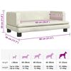 vidaXL Hundebett Creme 80x45x30 cm Samt