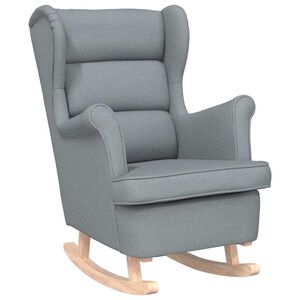 vidaXL Schaukelsessel Hellgrau 74x90x102 cm Stoff