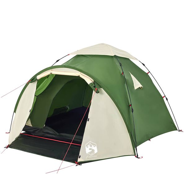 vidaXL Kuppel-Campingzelt 3 Personen Grün Quick Release