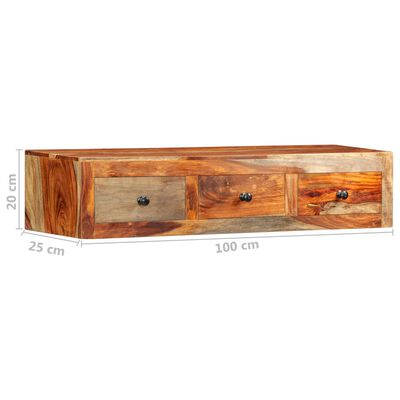 vidaXL Wand-Konsolentisch 100x25x20 cm Massivholz Palisander