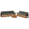 vidaXL Outdoor-Sofagarnitur 9 Stk. Natur und Anthrazit