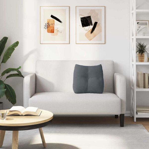 vidaXL Rückenkissen Dunkelgrau 45 x 24 x 50 cm Samt