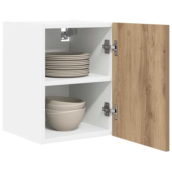 vidaXL H&auml;ngeschrank 2 pcs Artisan-Eiche und Wei&szlig; 30 x 31 x 40 cm