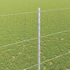 vidaXL Zaun mit Pfosten Silber 1,5 x 25 m Stahl