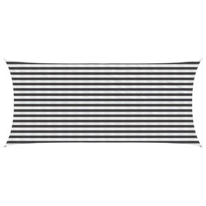 vidaXL Sonnensegel 2 x 5 m HDPE Rechteckig Anthrazit und Wei&szlig;